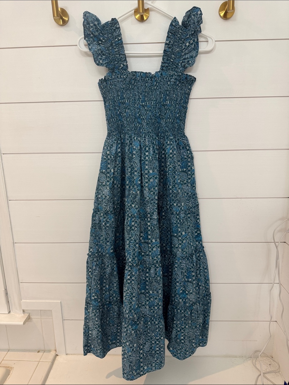 Hill House Home The Ellie Nap Dress - Calico Blue size XS